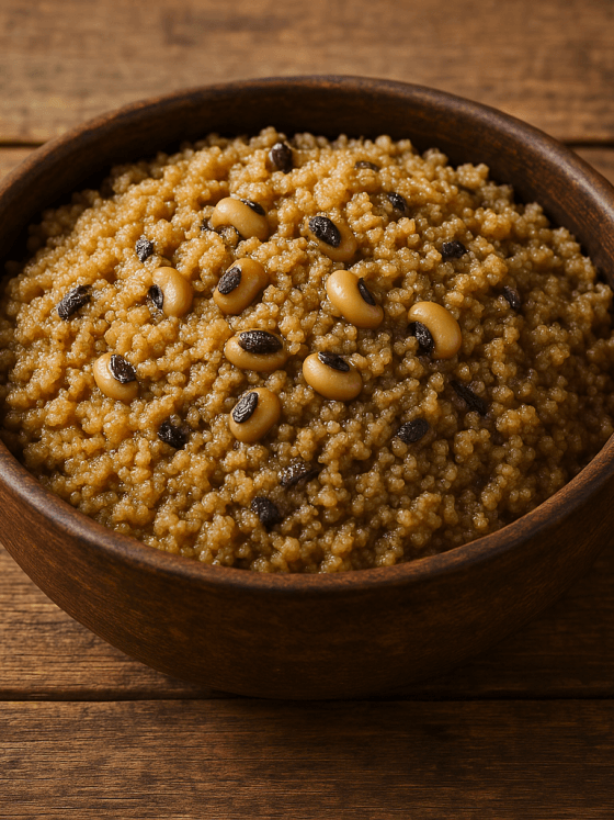 Le Fonio aux haricots (niébé), aussi appelé Gnatji ou Sosso tô est une recette à base de fonio simple, rustique et nourrissante, issue des traditions culinaires maliennes.