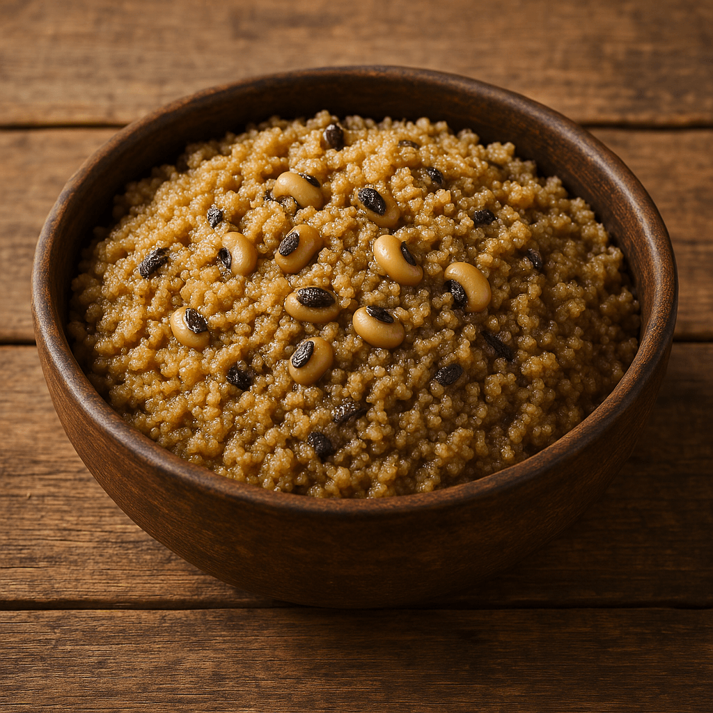 Le Fonio aux haricots (niébé), aussi appelé Gnatji ou Sosso tô est une recette à base de fonio simple, rustique et nourrissante, issue des traditions culinaires maliennes.