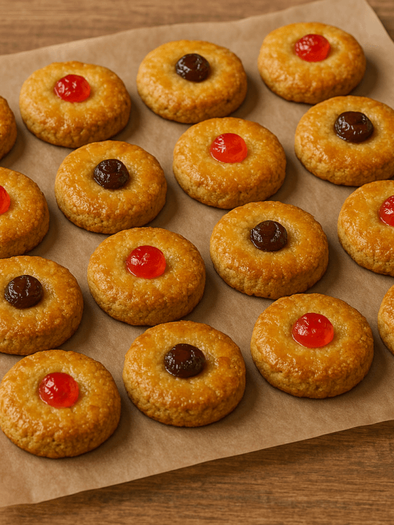 Biscuits au fonio et fruits confits – Une gourmandise dorée inspirée des traditions burkinabè, parfaite pour le goûter.