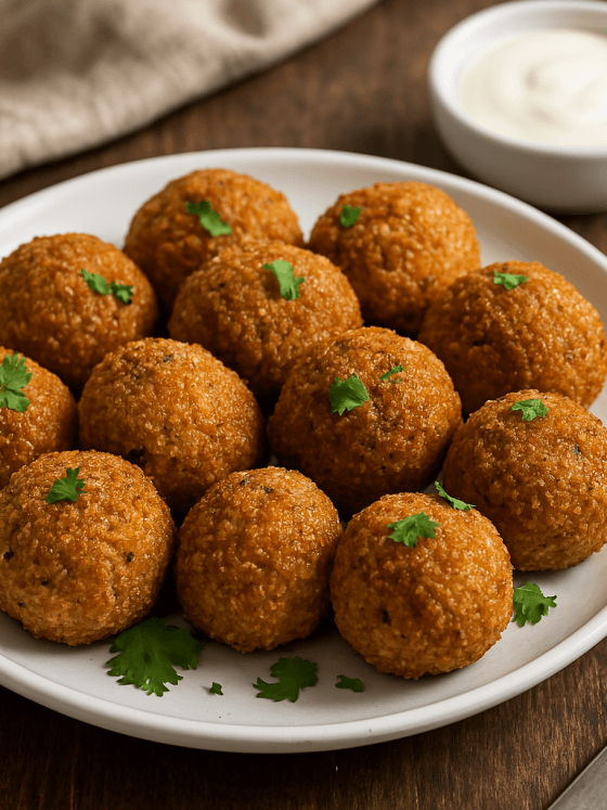 Boulettes de fonio “Bonne Maman” – Moelleuses à l’intérieur, croustillantes à l’extérieur, prêtes à être savourées avec une sauce fraîche ou une salade.