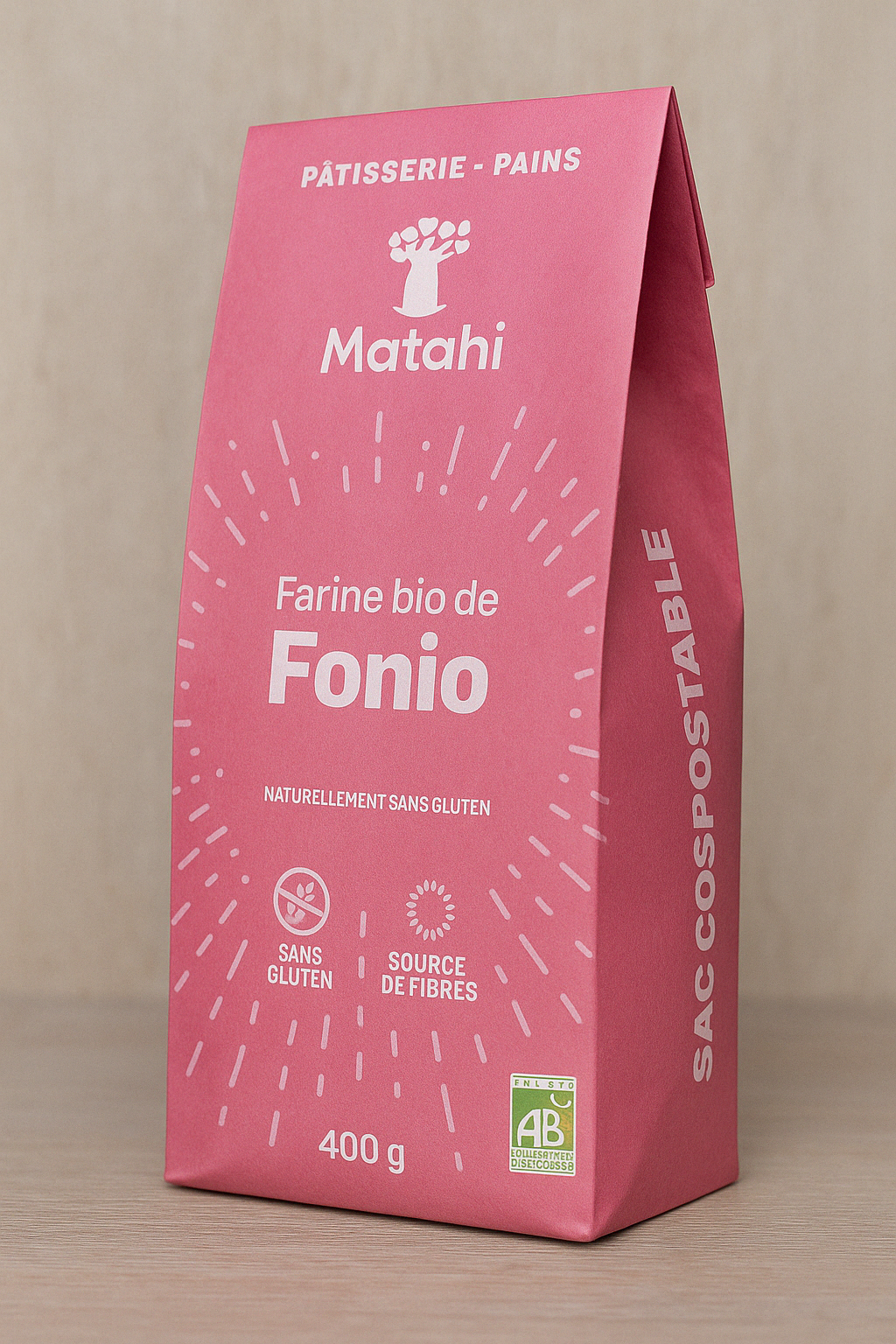 Matahi Farine de fonio bio 400 g