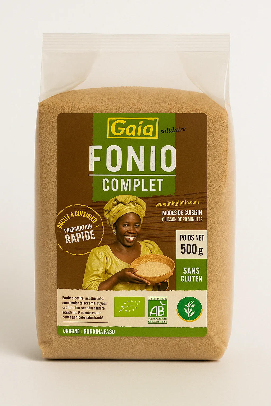 Paquet de Gaia Fonio complet 500 g