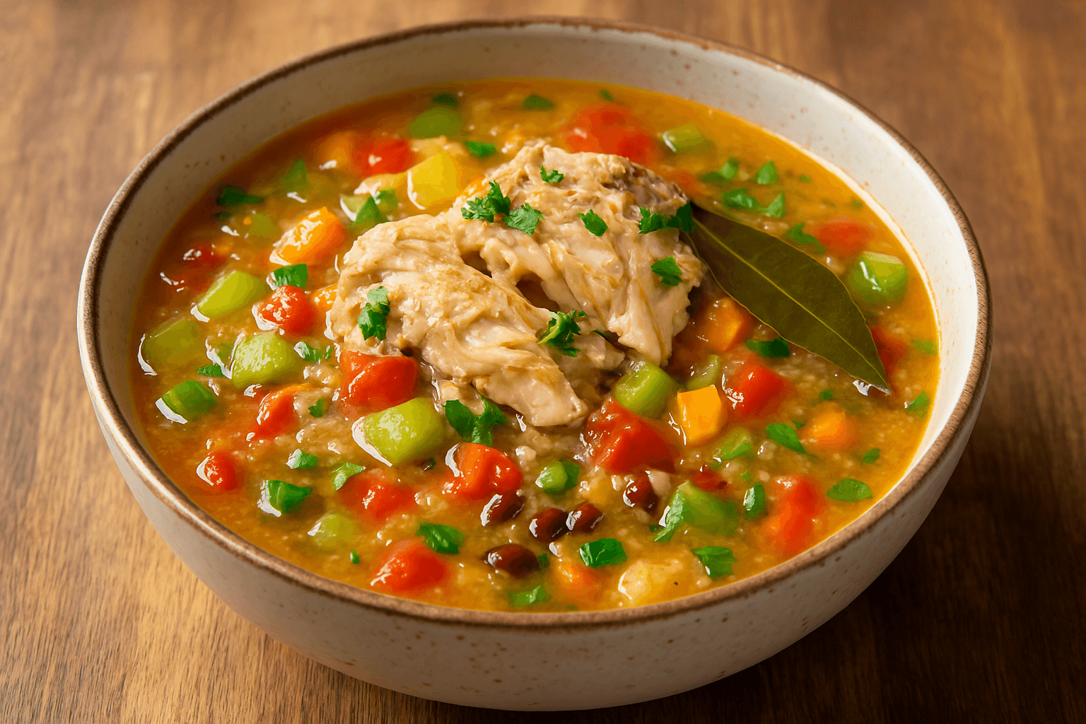 Soupe de fonio au poisson – Un bouillon généreux et parfumé, enrichi de légumes frais et de poisson émietté, pour un repas complet et réconfortant.