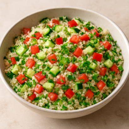 Taboul&eacute; de fonio aux l&eacute;gumes croquants