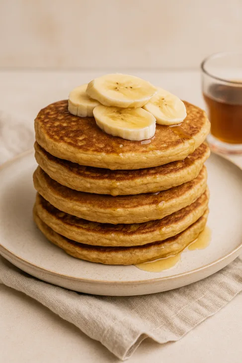 Pancakes moelleux au fonio et banane &mdash; alternative sans gluten naturellement sucr&eacute;e