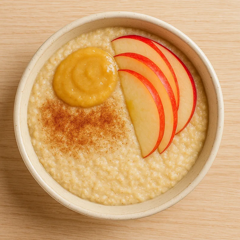 Porridge de fonio a la pomme cannelle
