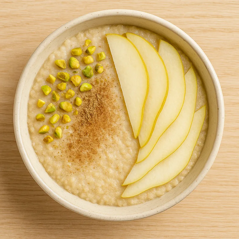 Porridge de fonio &agrave; la poire cardamome