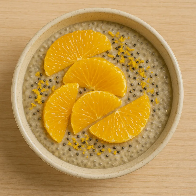 Porridge de fonio orange et chia