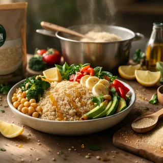 Bol végétarien au fonio sans gluten