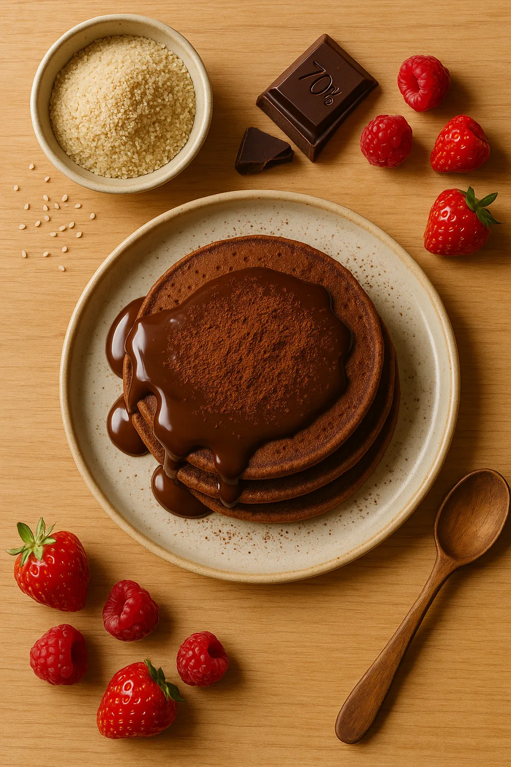 Crêpes au fonio chocolatée