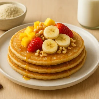 Crêpes fruitées au fonio