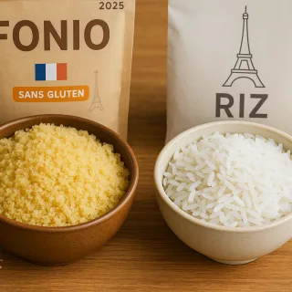 fonio vs riz, alternative sans gluten