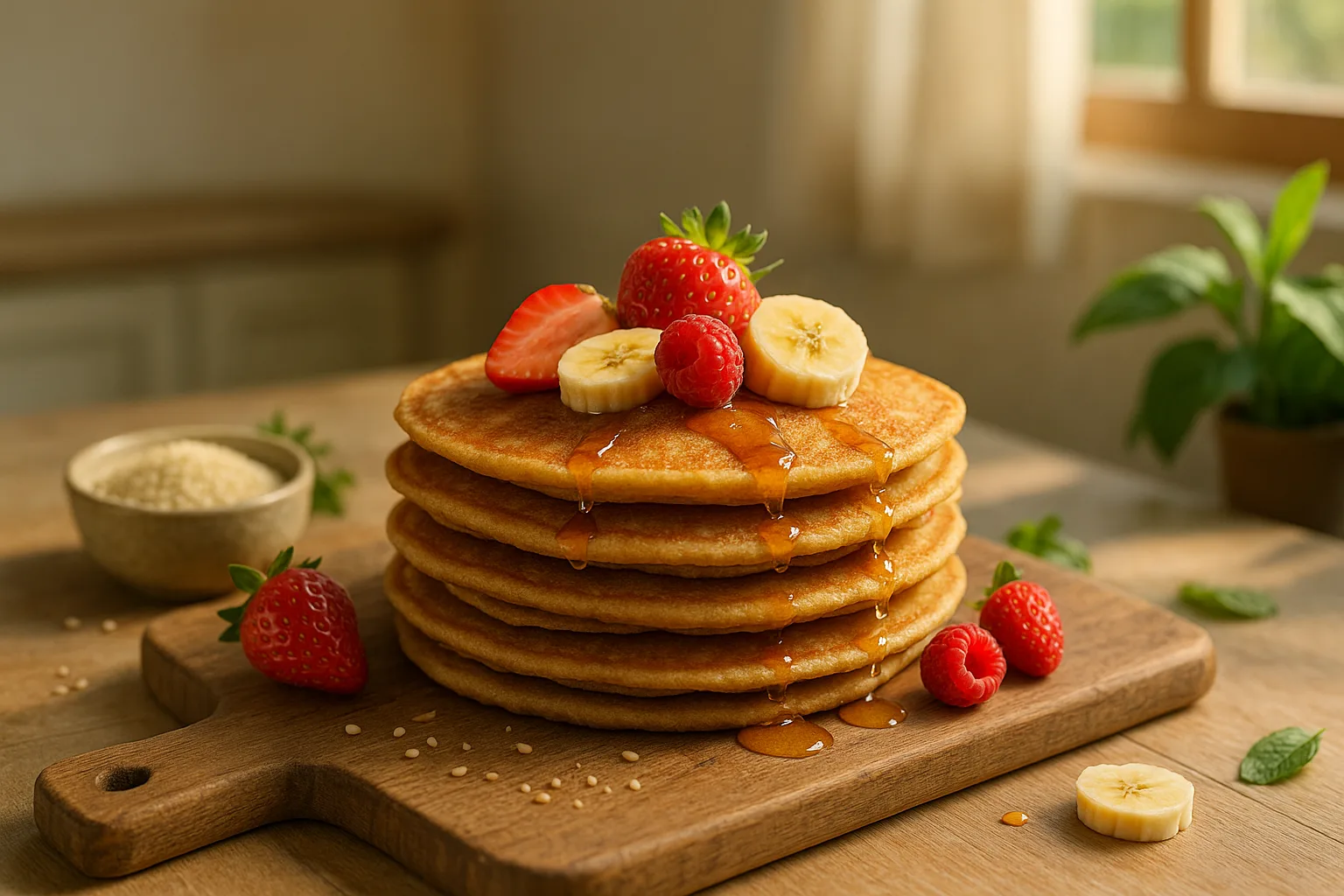 Cr&ecirc;pes moelleuses au fonio sans gluten