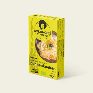 Crêpes de fonio vegan de la marque "Solange's Cuisine"