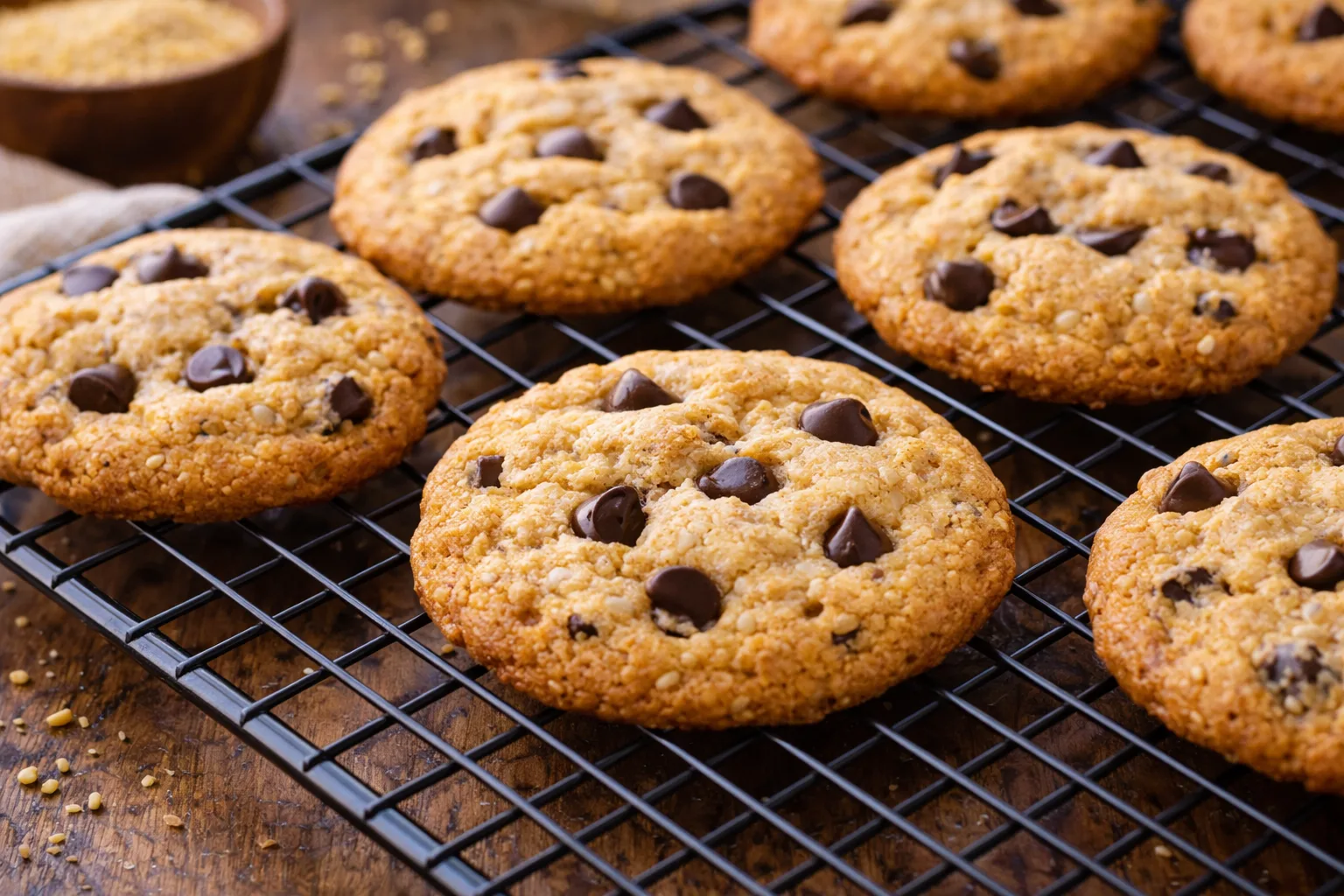 Cookies sans gluten &agrave; la farine de millet et p&eacute;pites de chocolat