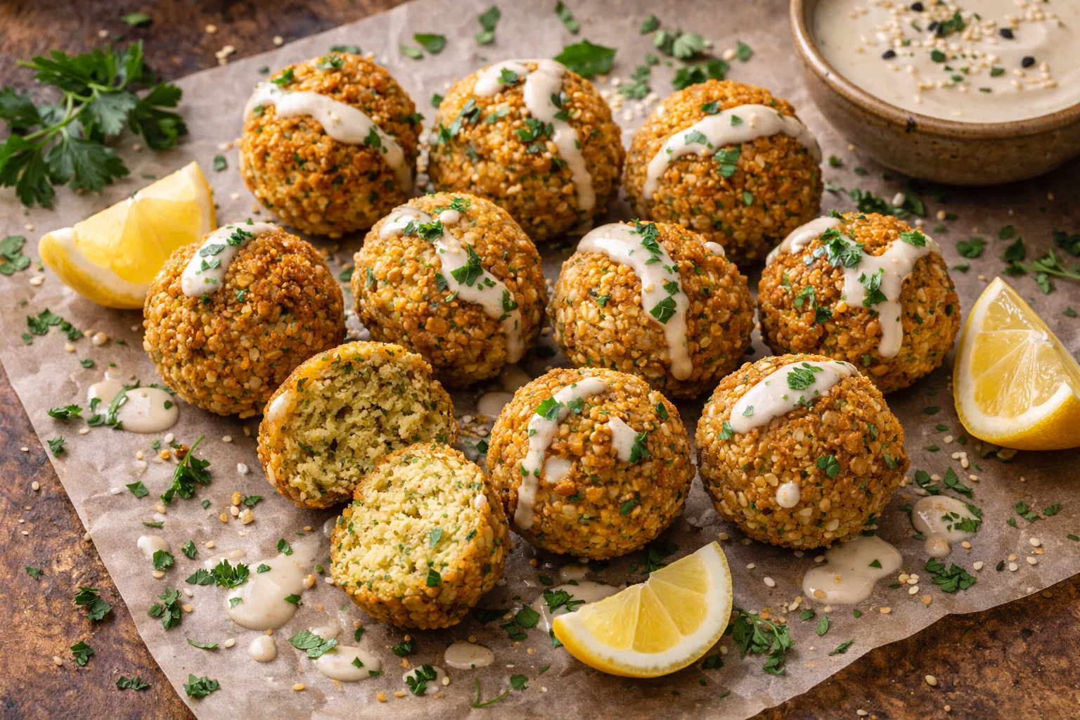 Boulettes de millet fa&ccedil;on falafel