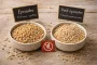 Comparaison visuelle entre grand épeautre et petit épeautre par rapport au gluten