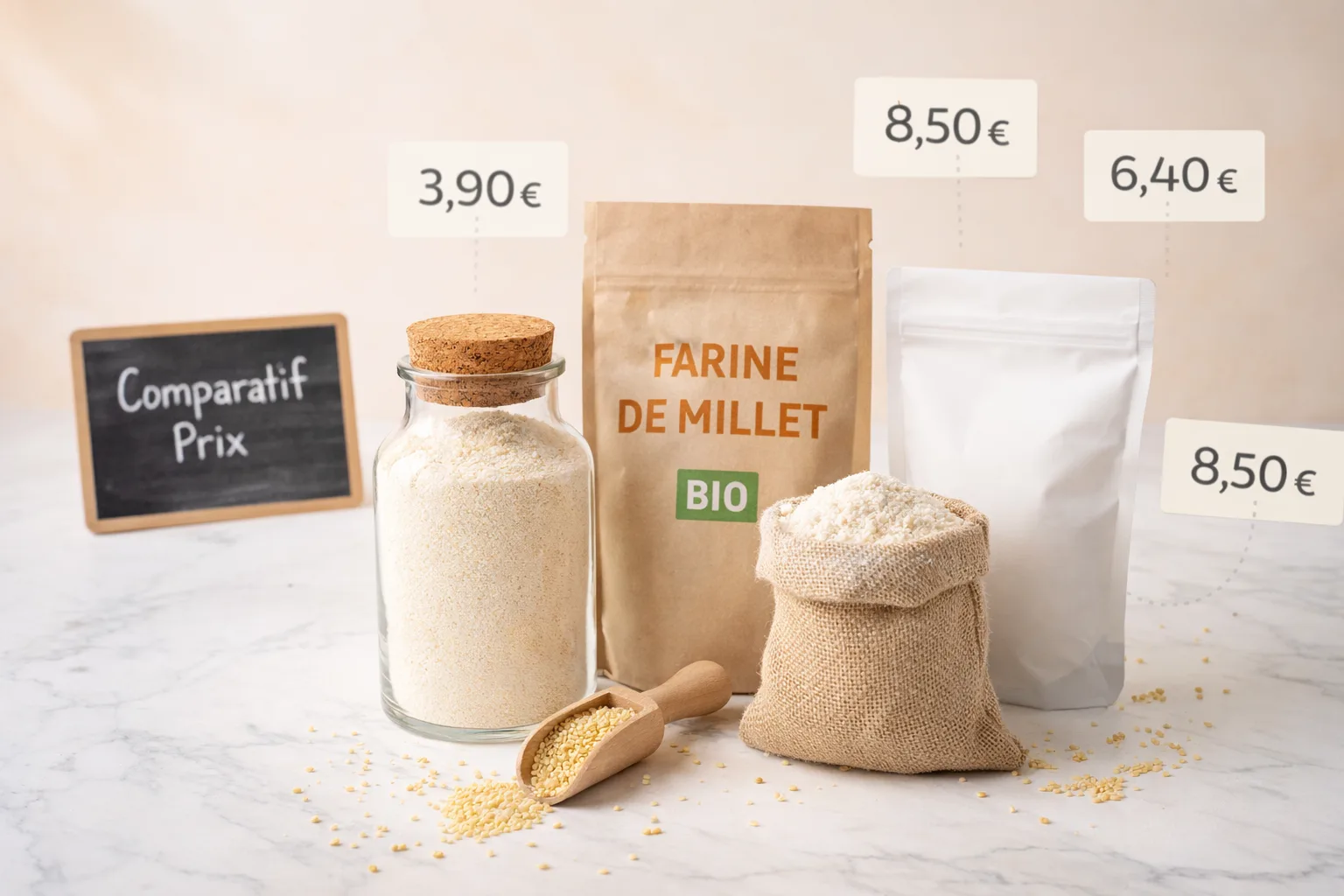 Comparatif de farine de millet