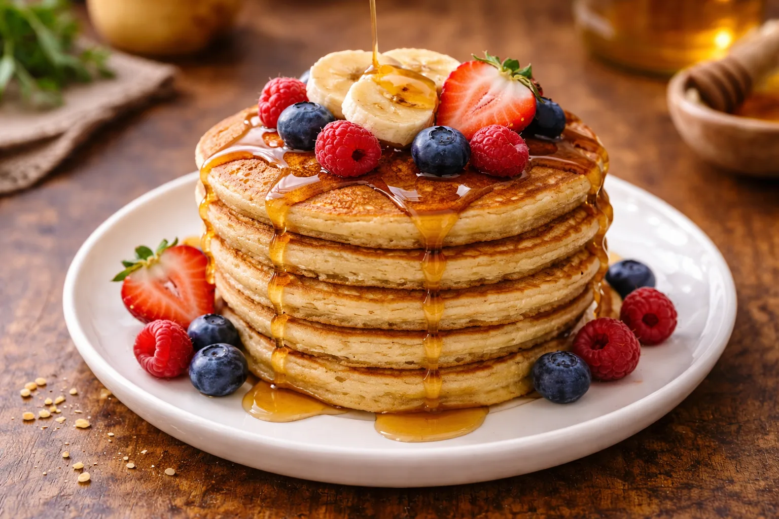 Galettes de millet style pancakes aux raisins secs