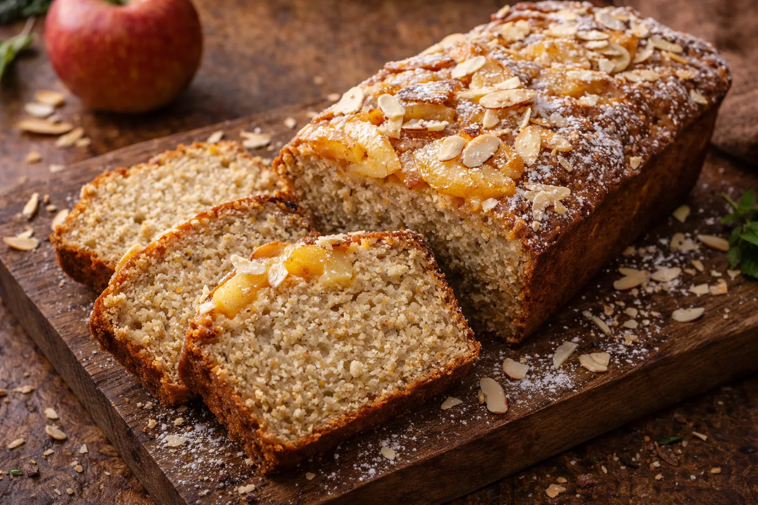 G&acirc;teau moelleux millet pommes cannelle sans gluten