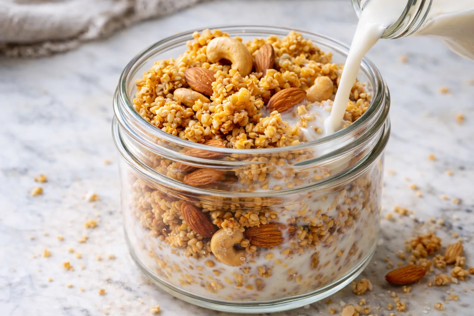 Granola croustillant millet-amandes sans gluten