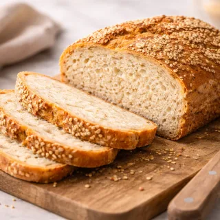 Pain de millet sans gluten fait maison — croûte dorée et mie moelleuse