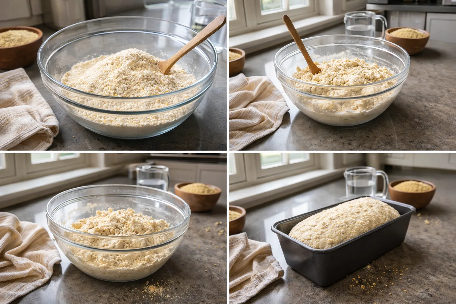 Pr&eacute;paration pain sans gluten &agrave; la farine de millet, recette &eacute;tape par &eacute;tape