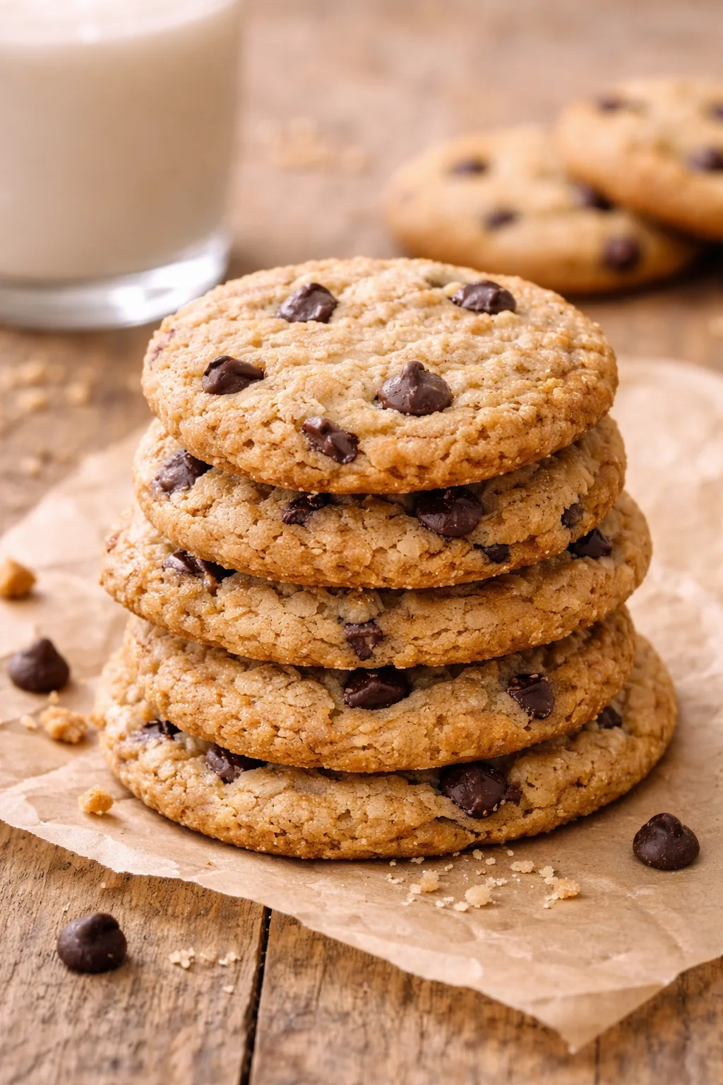 Cookies fondants au chocolat faits maison avec farine de sorgho