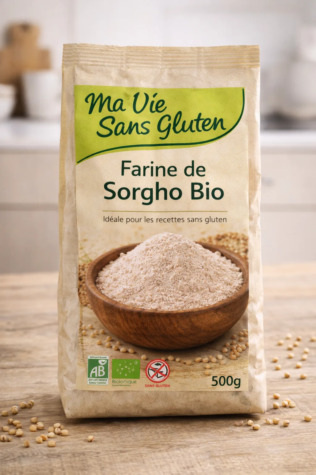 Farine de sorgho bio Ma Vie Sans Gluten, certifi&eacute;e sans gluten